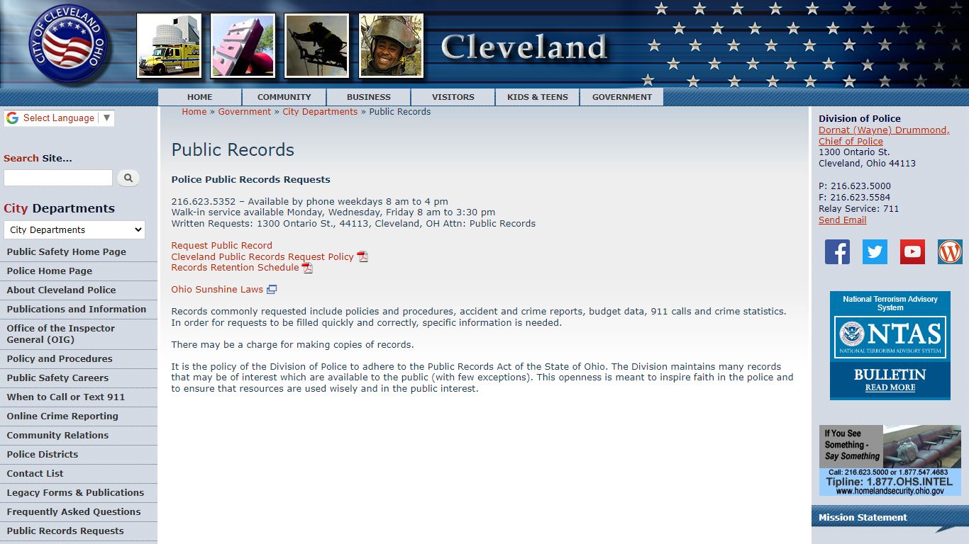 Public Records | City of Cleveland